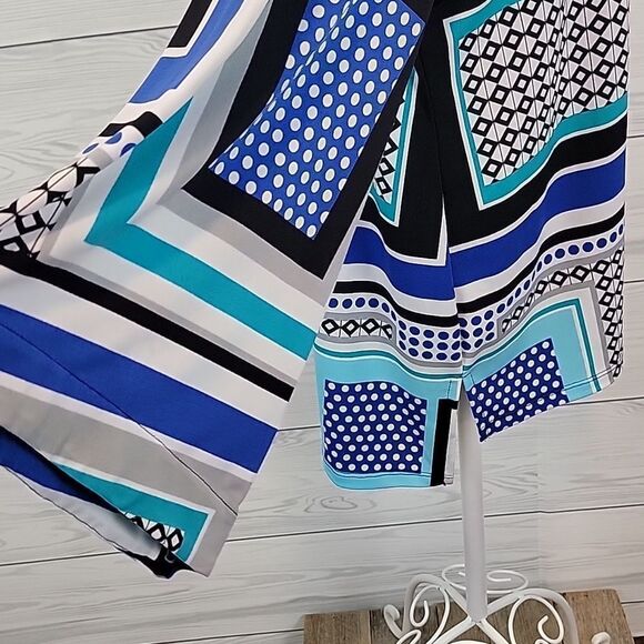 JM Collection geometric print tunic blouse Size XL - Picture 6 of 12